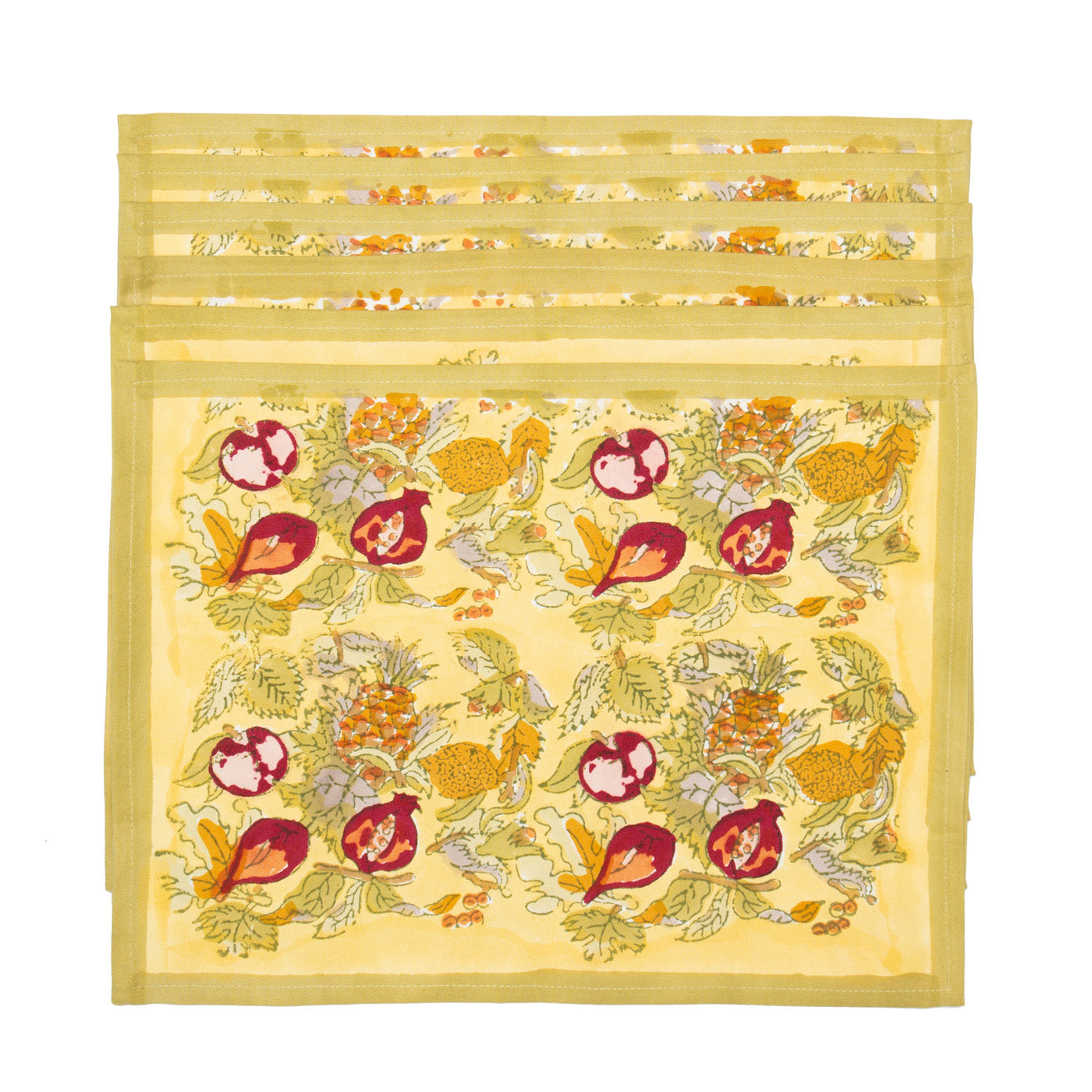 Tutti Frutti Yellow Napkins, Set of 6