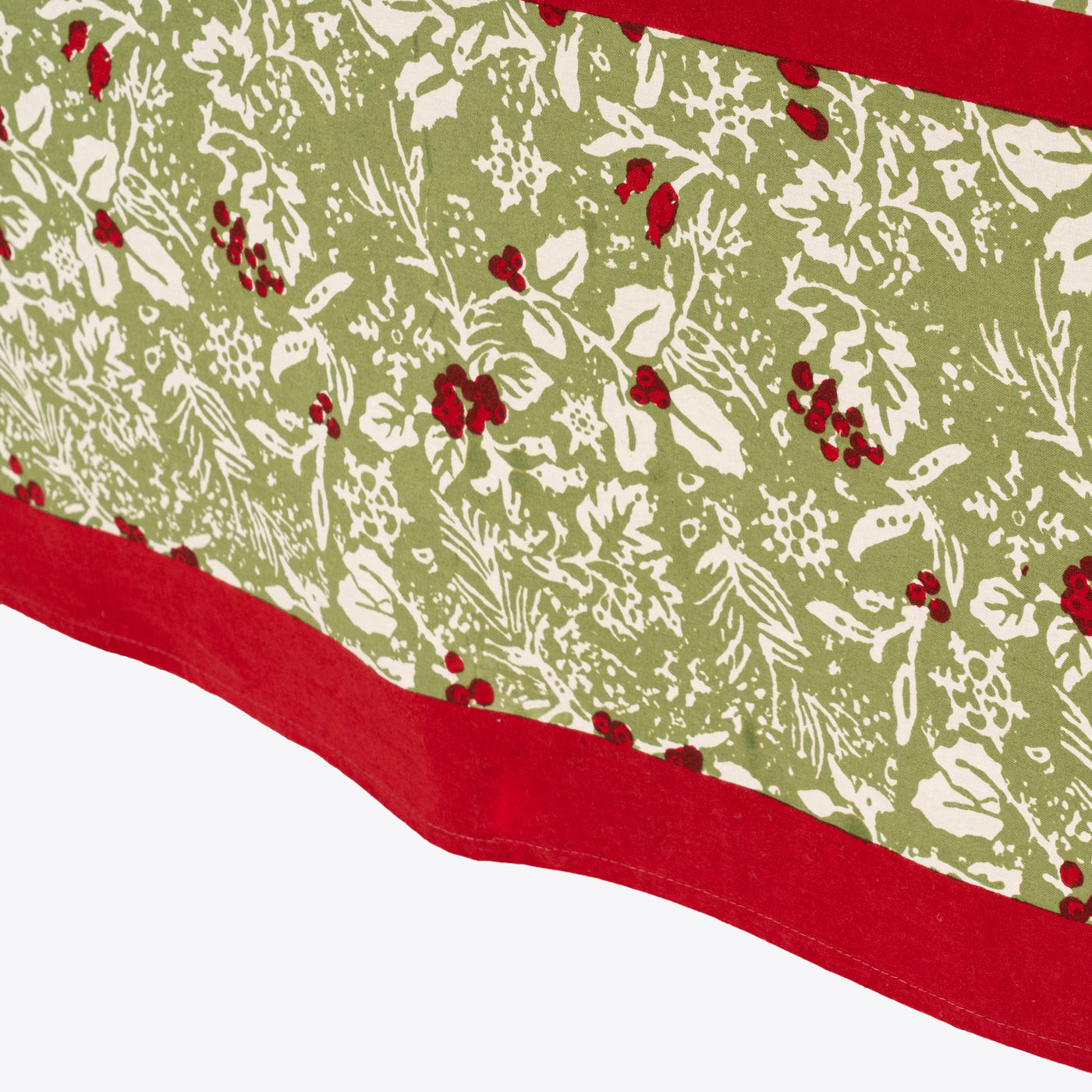 French Tablecloth Baies de Houx Red & Green