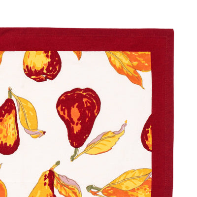 Orchard Pear Napkins Burgundy, Set of 6