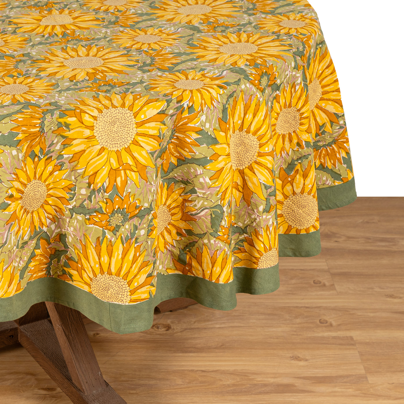 French Tablecloth Sunflower Yellow & Green