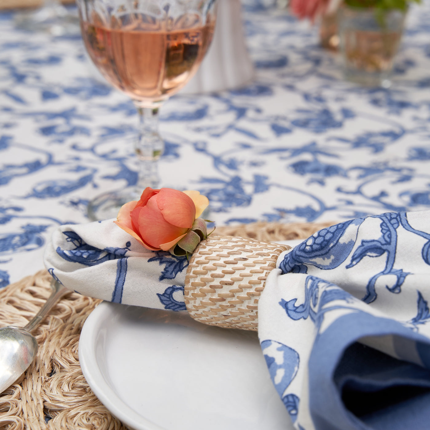 Granada Napkins Cornflower Blue, Set of 6