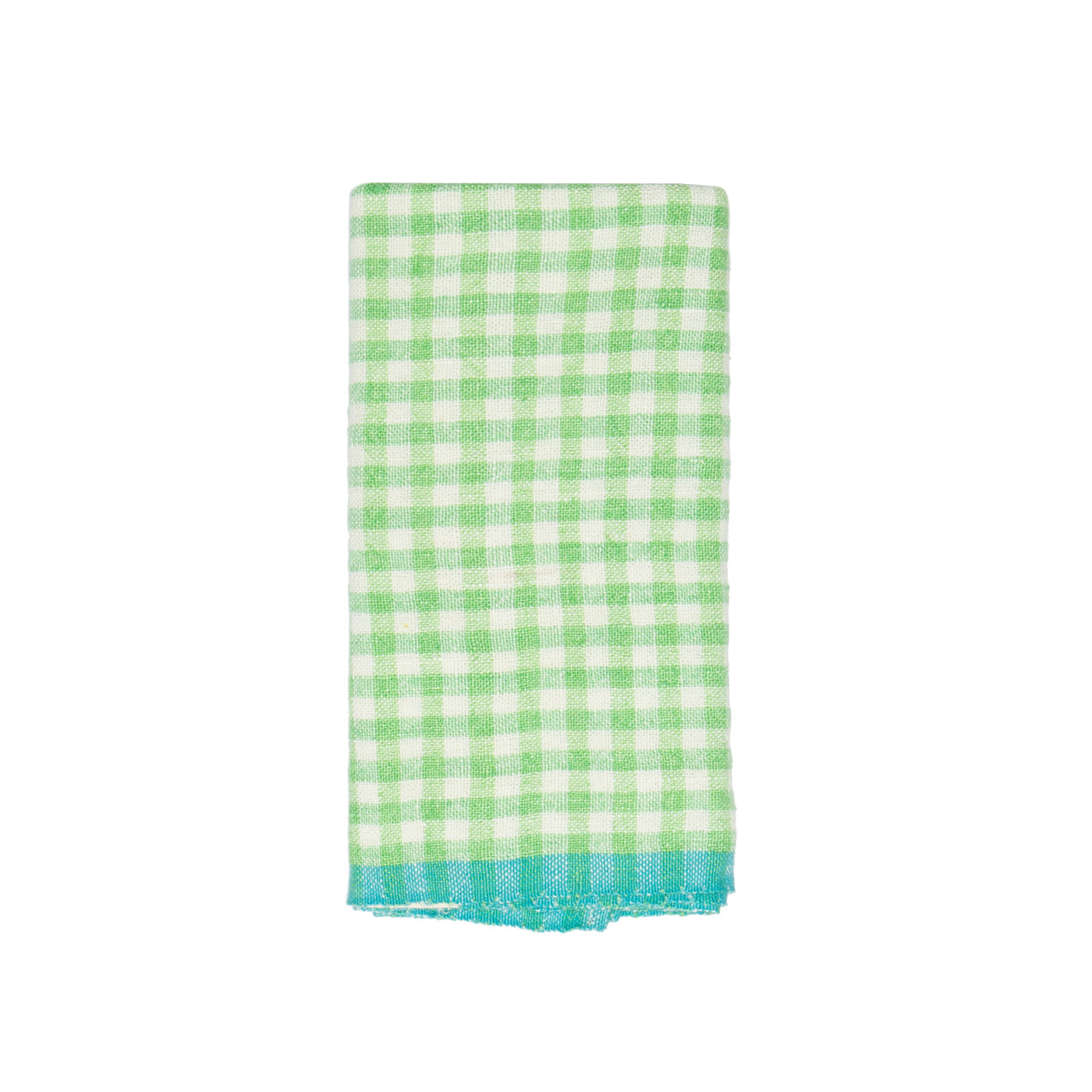 Green and White Checkered Towels