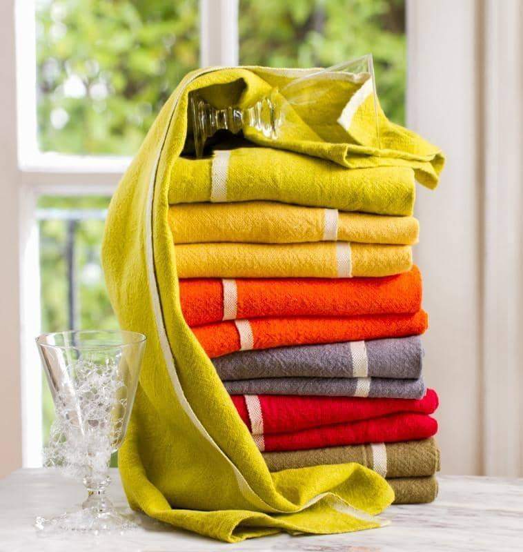 Burnt Orange Ruffled Linen Tea Towel, Linen Kitchen Towels Bulk, Natural  Linen Dishclothes 