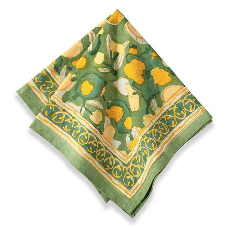 Fruit Yellow/Green Napkins- French Linen Napkins by Bruno Lamy ...