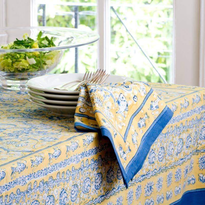 Yellow napkins cloth set of 2, 4, 6, 8, 10, 12, Cloth kitchen linen napkins  blue - Shop Daloni Place Mats & Dining Décor - Pinkoi