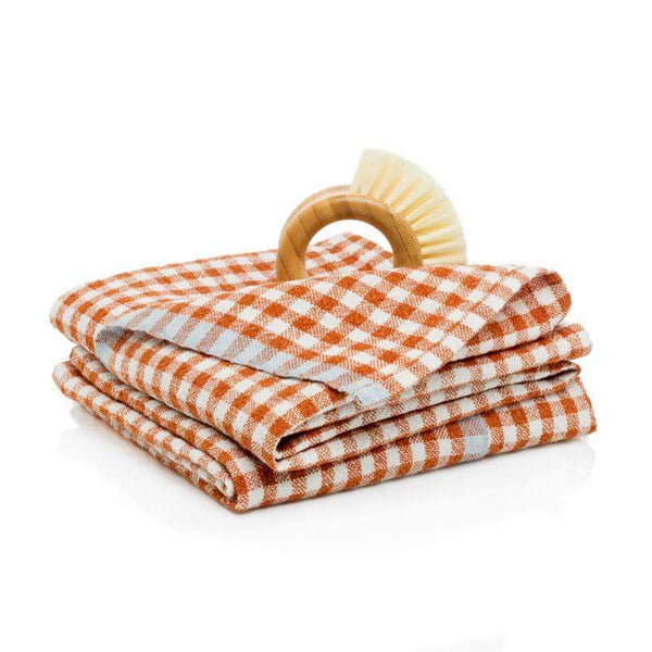 Gingham Linen Tea Towel. Plaid Linen Dishclothes. Check Kitchen Hand Towel.  Natural Linen Towels. Absorbent Flax Towels. Farmhouse Towels. 